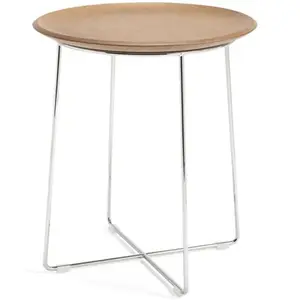 Kartell Table Basse Al Wood (Placage Clair - Bois Courbé Et Acier Chro... pas cher