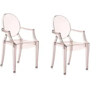 Comparateur de prix : Kartell - Fauteuil empilable Ghost - Orange - Polycarbonate 2.14 - Designer Philippe Starck