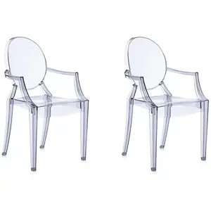 Comparateur de prix : Kartell - Fauteuil empilable Ghost - Bleu - Polycarbonate 2.11 - Designer Philippe Starck