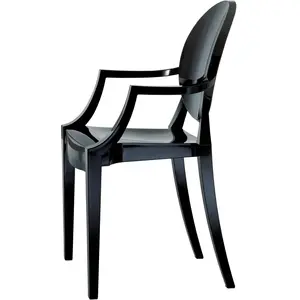 Comparateur de prix : Kartell Set De 2 Chaises Louis Ghost (Noir Brillant - Polycarbonate 2....