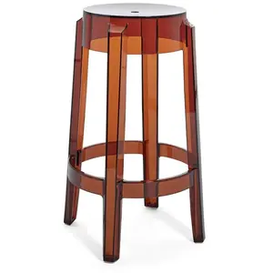 Kartell - Tabouret haut empilable Ghost - Marron - Polycarbonate - Designer Philippe Starck pas cher