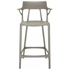 Tabouret de bar A.I. - gris - Hauteur d'assise 65 cm Kartell
