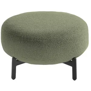 KARTELL pouf repose-pieds LUNAM tissu ORSETTO (Vert - Acier verni et t...