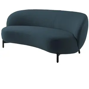 KARTELL canapé LUNAM tissu ORSETTO (Bleu - Acier verni et tissu)