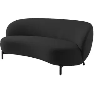 KARTELL canapé LUNAM tissu ORSETTO (Gris - Acier verni et tissu)