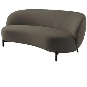 KARTELL canapé LUNAM tissu ORSETTO (Marron - Acier verni et tissu)