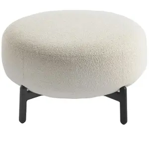 Kartell - Pouf Lunam - Blanc - Tissu bouclé - Designer Patricia Urquiola
