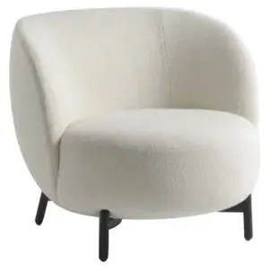 KARTELL fauteuil LUNAM tissu ORSETTO (Blanc - Acier verni et tissu)