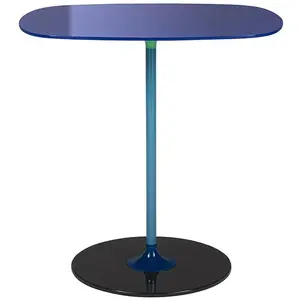 Kartell Table Basse Thierry 33 X 50 Cm (Bleu - Verre Trempé Peint Au ...