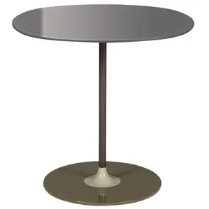 Comparateur de prix : Kartell Table Basse Thierry 45 X 45 Cm (Gris - Verre Trempé Peint Au ...