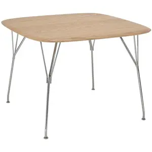 Table carrée Viscount of Wood - frêne - chrome Kartell