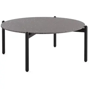 Comparateur de prix : KARTELL table basse UNDIQUE H 37 cm (Plateau Terrazzo noir, structure ...