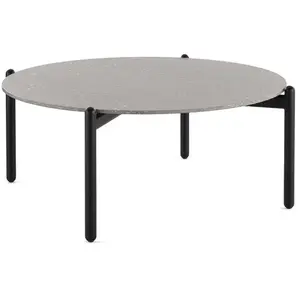 KARTELL table basse UNDIQUE H 37 cm (Plateau en Terrazzo gris clair, s...