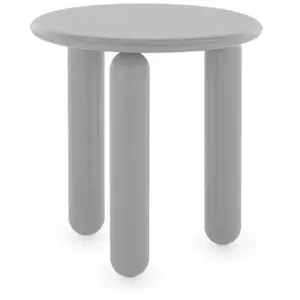Table d'appoint ronde en bois de hêtre laqué gris 48cm Undique Mas - Kartell