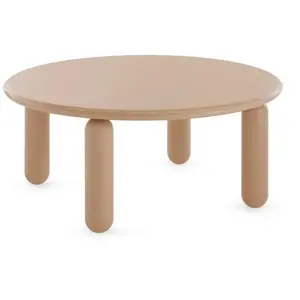 Table basse ronde en bois de hêtre laqué poundre 85cm Undique Mas - Kartell