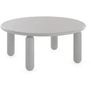 Table basse ronde en bois de hêtre laqué gris 85cm Undique Mas - Kartell