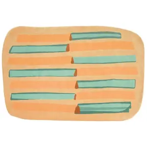 KARTELL tapis PARAYS 300 x 200 cm (Orange et vert - Laine de l'Himalay...