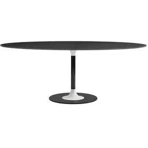KARTELL table ovale THIERRY XXL (Noir - Verre trempé peint et métal)
