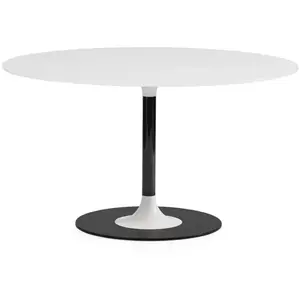 KARTELL table ronde THIERRY XXL (Blanc - Verre trempé peint et métal)