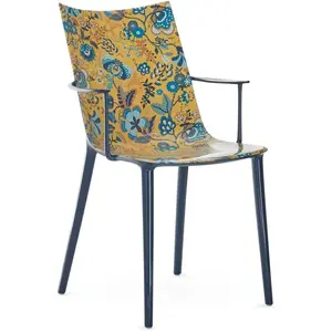 KARTELL fauteuil H.H.H. HER HIGHEST HIGHNESS GRAPHIC IMPRESSION (Bleu ... pas cher