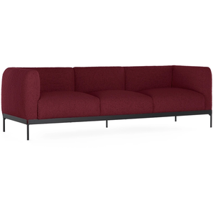 KARTELL canapé à 3 places ASIA (Burgundy - Tissu Bouclé New et acier p...Vendu parmyareadesign