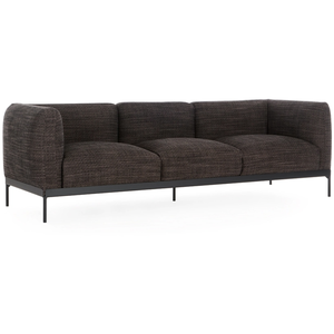 KARTELL canapé à 3 places ASIA (Gris / Noir - Tissu Cotone Structure e...