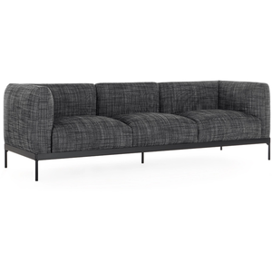 KARTELL canapé à 3 places ASIA (Noir - Tissu Cotone Structure et acier...Vendu parmyareadesign