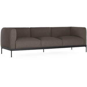 KARTELL canapé à 3 places ASIA (Gris - Tissu Bouclé New et acier peint...Vendu parmyareadesign