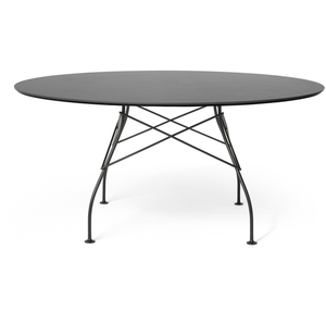 KARTELL table ronde pour l'extérieur GLOSSY XXL OUTDOOR Ø 150 cm (Noir... pas cher