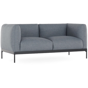 KARTELL canapé à 2 places ASIA (Bleu clair - Tissu Panamino et acier p...