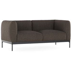 KARTELL canapé à 2 places ASIA (Gris - Tissu Bouclé New et acier peint...