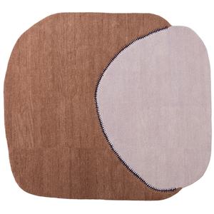 KARTELL tapis AALAND 250 x 220 cm (Rouge brique - Laine de l'Himalaya)