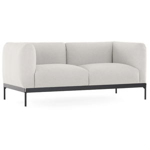 KARTELL canapé à 2 places ASIA (Blanc - Tissu Cotone Plain et acier pe...