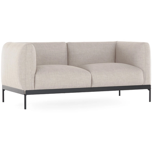 KARTELL canapé à 2 places ASIA (Blanc - Tissu Panamino et acier peint)