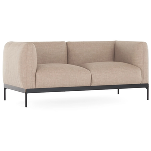 KARTELL canapé à 2 places ASIA (Beige - Tissu Panamino et acier peint)