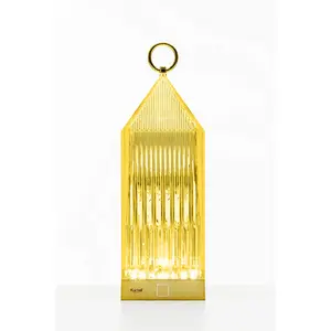 Comparateur de prix : Kartell Lampe à poser rechargeable LED Lantern, ambre, recyclé, IP54