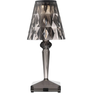 Kartell Lampe à poser LED rechargeable Battery, 30 cm, gris fumé, IP54 pas cher