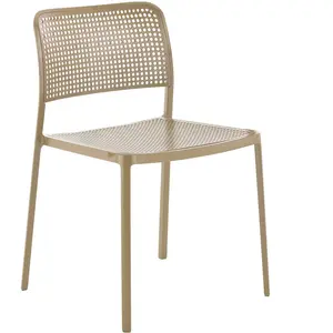 Kartell - Chaise empilable Audrey - Beige - Aluminium peint - Designer... pas cher