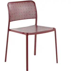 Kartell - Chaise empilable Audrey - Rouge - Aluminium peint - Designer... pas cher