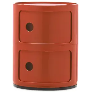 Table de chevet ambre 2 tiroirs Componibili - Kartell pas cher