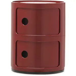 KARTELL table de chevet COMPONIBILI à deux éléments (Bordeaux - ABS) pas cher