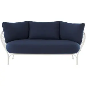 Kartell - Canapé de jardin rembourré HiRay - Bleu - Flocon de polyeste... pas cher