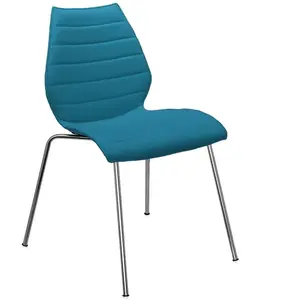 Chaise rembourrée bleue pétrole Maui Soft - Kartell pas cher