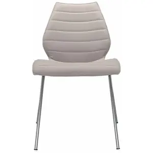 Chaise rembourrée écrue Maui Soft Trevira - Kartell pas cher