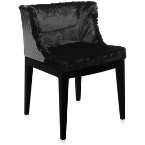 Kartell Fauteuil Mademoiselle Kravitz (Fur-Leather, Structure Noire - ... pas cher