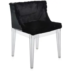 Kartell Fauteuil Mademoiselle Kravitz (Fur-Leather, Structure Transpar...