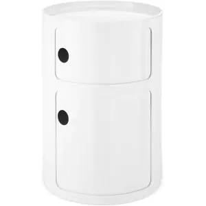 KARTELL table de chevet ronde COMPONIBILI BLANC