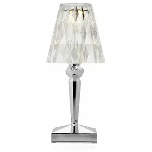 Comparateur de prix : Kartell Lampe à poser LED rechargeable Battery, 26 cm, couleur chrome, IP54
