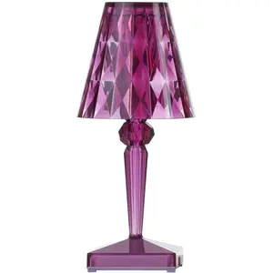 Comparateur de prix : Kartell Lampe à poser LED rechargeable Battery, 26 cm, prune, IP54