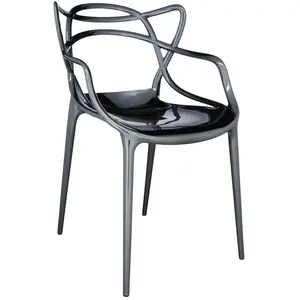 Comparateur de prix : Chaise avec accoudoirs noire métallique Masters - Kartell